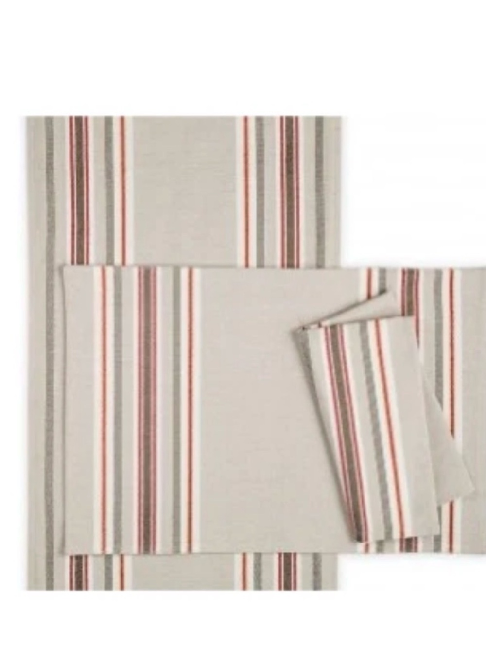Martha Stewart Set of 6 placemats 13”x 19'' (33x48cm) Beige multi